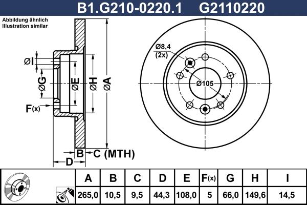 Galfer B1.G210-0220.1 - Тормозной диск avtokuzovplus.com.ua