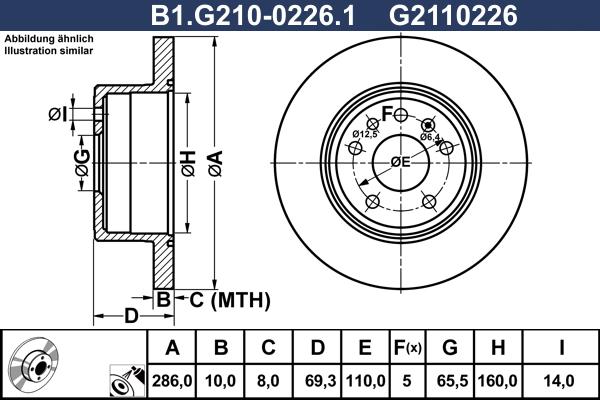 Galfer B1.G210-0226.1 - Гальмівний диск autocars.com.ua