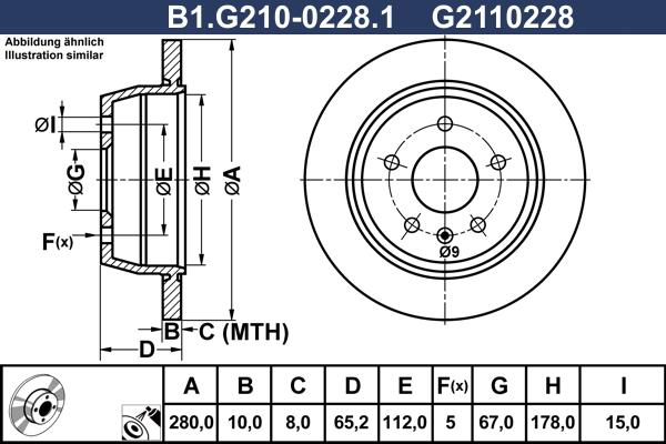 Galfer B1.G210-0228.1 - Тормозной диск avtokuzovplus.com.ua