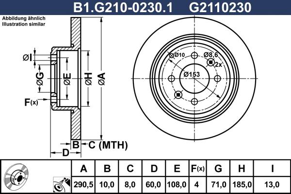 Galfer B1.G210-0230.1 - Тормозной диск avtokuzovplus.com.ua