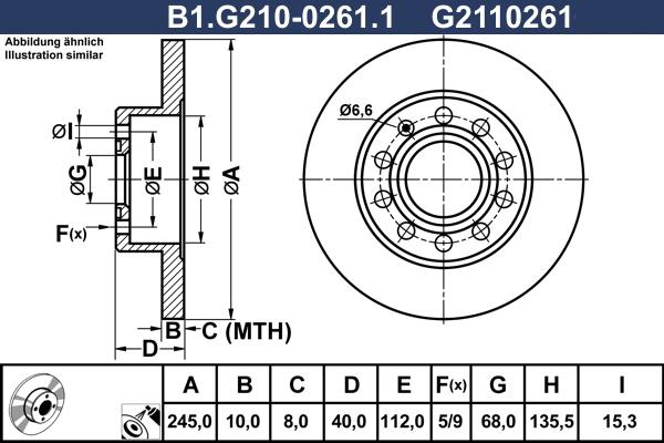 Galfer B1.G210-0261.1 - Гальмівний диск autocars.com.ua