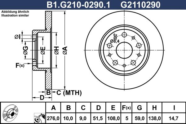 Galfer B1.G210-0290.1 - Тормозной диск avtokuzovplus.com.ua