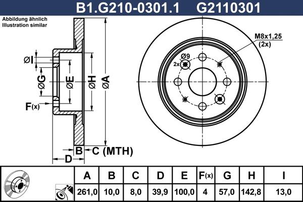 Galfer B1.G210-0301.1 - Гальмівний диск autocars.com.ua