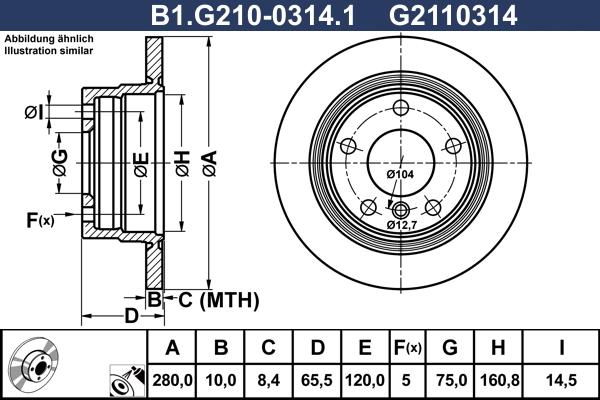 Galfer B1.G210-0314.1 - Тормозной диск avtokuzovplus.com.ua