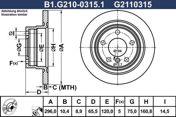 Galfer B1.G210-0315.1 - Гальмівний диск autocars.com.ua