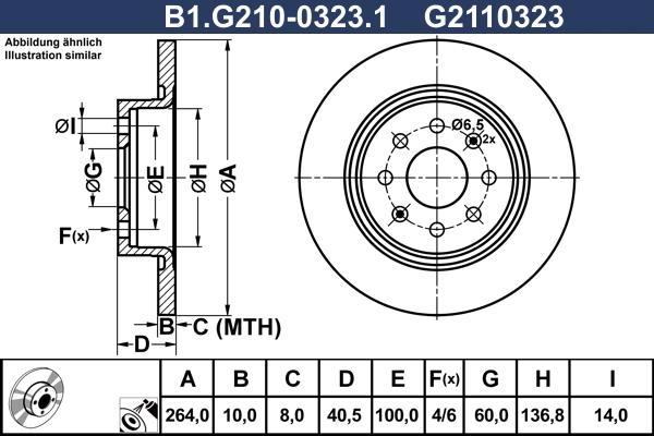 Galfer B1.G210-0323.1 - Гальмівний диск autocars.com.ua