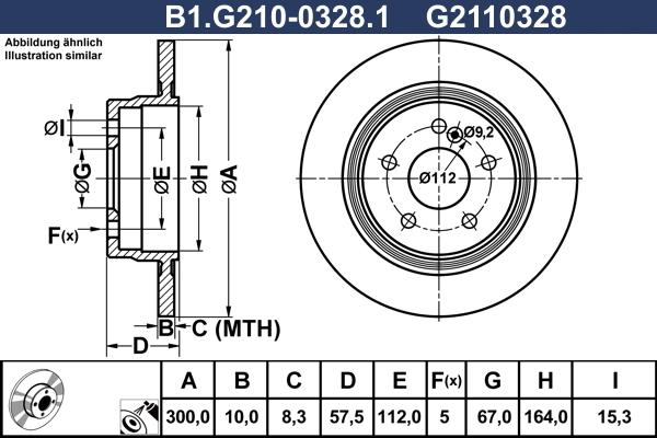 Galfer B1.G210-0328.1 - Тормозной диск avtokuzovplus.com.ua