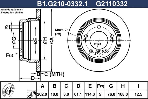 Galfer B1.G210-0332.1 - Тормозной диск avtokuzovplus.com.ua