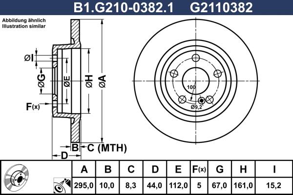 Galfer B1.G210-0382.1 - Гальмівний диск autocars.com.ua