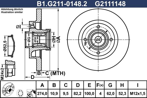 Galfer B1.G211-0148.2 - Гальмівний диск autocars.com.ua