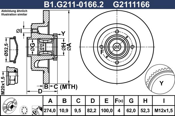 Galfer B1.G211-0166.2 - Гальмівний диск autocars.com.ua