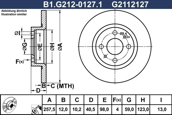 Galfer B1.G212-0127.1 - Гальмівний диск autocars.com.ua