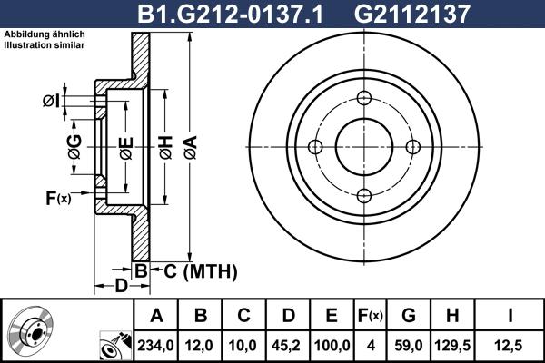 Galfer B1.G212-0137.1 - Гальмівний диск autocars.com.ua