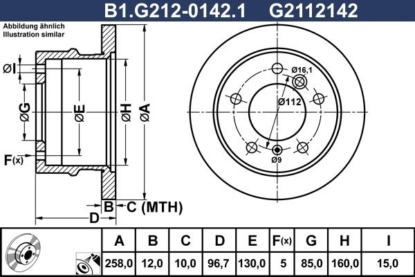 Galfer B1.G212-0142.1 - Тормозной диск avtokuzovplus.com.ua