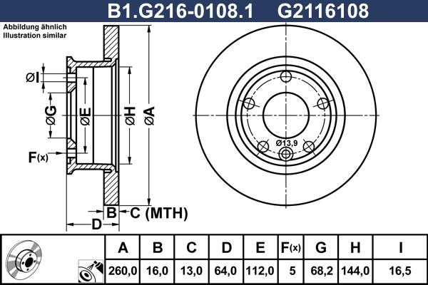 Galfer B1.G216-0108.1 - Тормозной диск autodnr.net