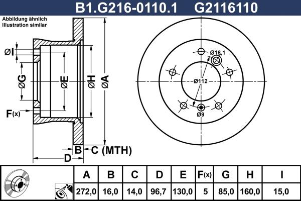 Galfer B1.G216-0110.1 - Тормозной диск avtokuzovplus.com.ua