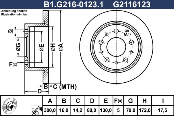 Galfer B1.G216-0123.1 - Гальмівний диск autocars.com.ua