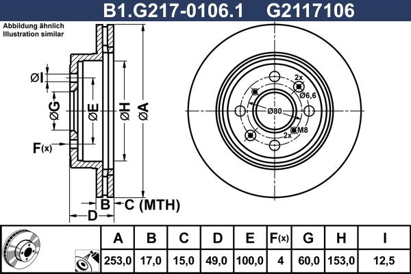 Galfer B1.G217-0106.1 - Гальмівний диск autocars.com.ua