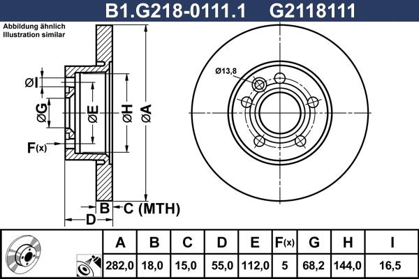 Galfer B1.G218-0111.1 - Тормозной диск avtokuzovplus.com.ua