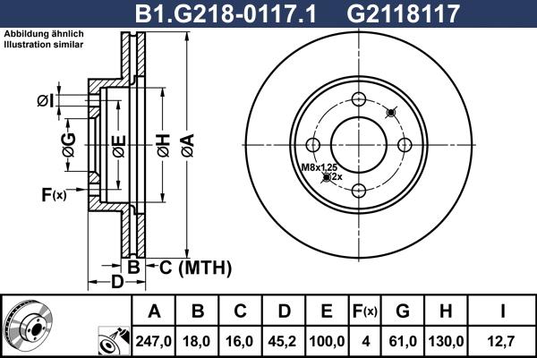 Galfer B1.G218-0117.1 - Гальмівний диск autocars.com.ua