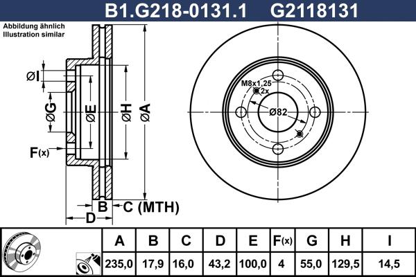 Galfer B1.G218-0131.1 - Тормозной диск avtokuzovplus.com.ua