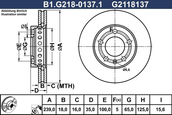 Galfer B1.G218-0137.1 - Тормозной диск avtokuzovplus.com.ua