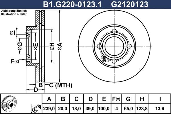Galfer B1.G220-0123.1 - Гальмівний диск autocars.com.ua