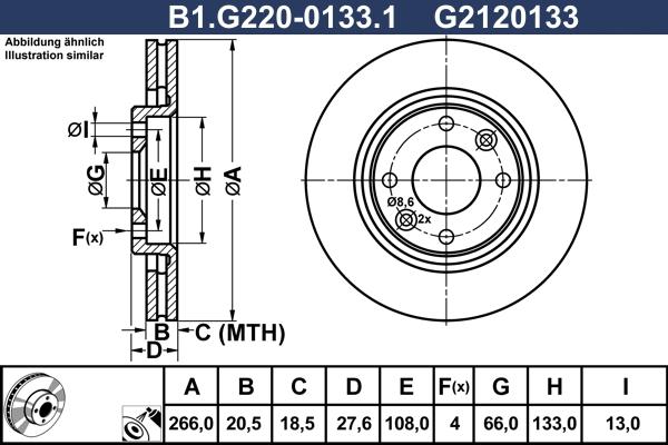 Galfer B1.G220-0133.1 - Тормозной диск autodnr.net