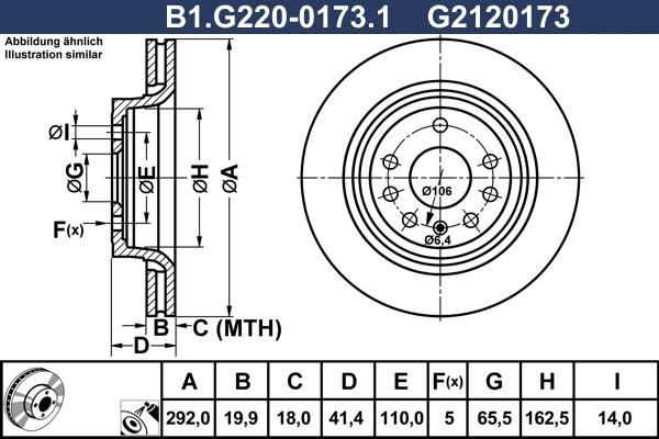 Galfer B1.G220-0173.1 - Гальмівний диск autocars.com.ua