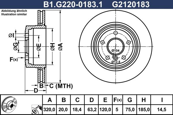 Galfer B1.G220-0183.1 - Тормозной диск avtokuzovplus.com.ua