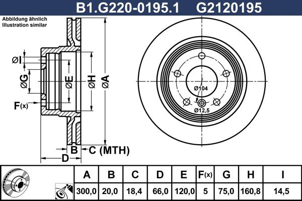 Galfer B1.G220-0195.1 - Гальмівний диск autocars.com.ua