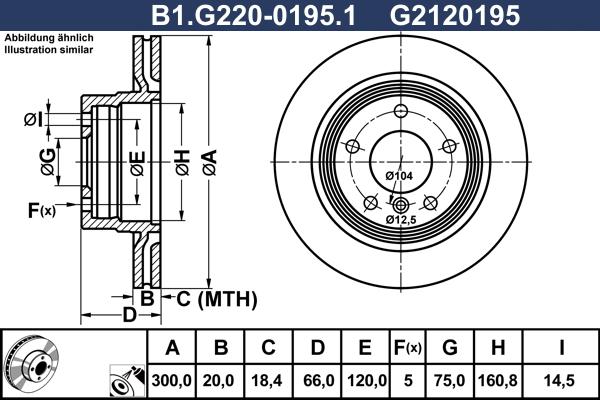 Galfer B1.G220-0195.1 - Тормозной диск avtokuzovplus.com.ua