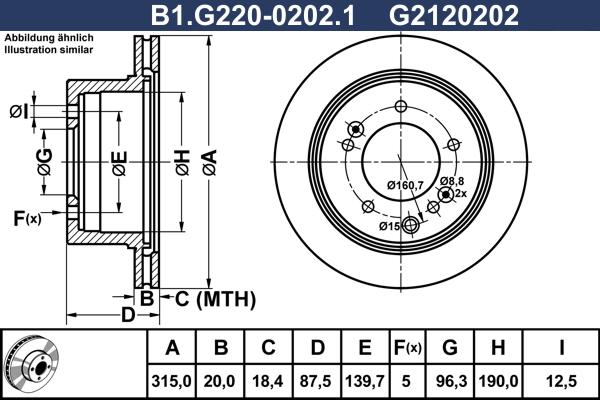 Galfer B1.G220-0202.1 - Тормозной диск avtokuzovplus.com.ua