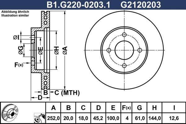 Galfer B1.G220-0203.1 - Тормозной диск avtokuzovplus.com.ua