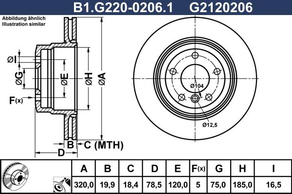 Galfer B1.G220-0206.1 - Тормозной диск avtokuzovplus.com.ua