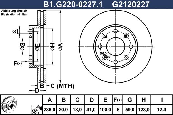 Galfer B1.G220-0227.1 - Гальмівний диск autocars.com.ua