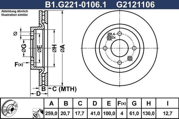 Galfer B1.G221-0106.1 - Гальмівний диск autocars.com.ua