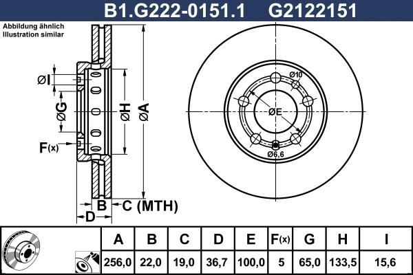 Galfer B1.G222-0151.1 - Гальмівний диск autocars.com.ua