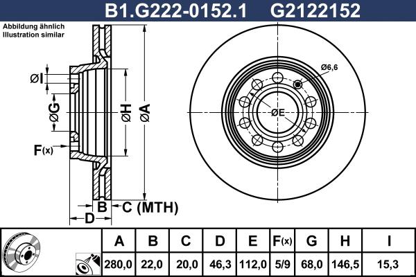 Galfer B1.G222-0152.1 - Гальмівний диск autocars.com.ua