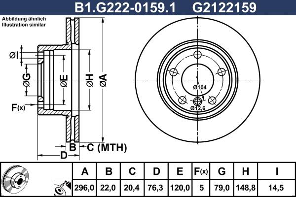 Galfer B1.G222-0159.1 - Гальмівний диск autocars.com.ua