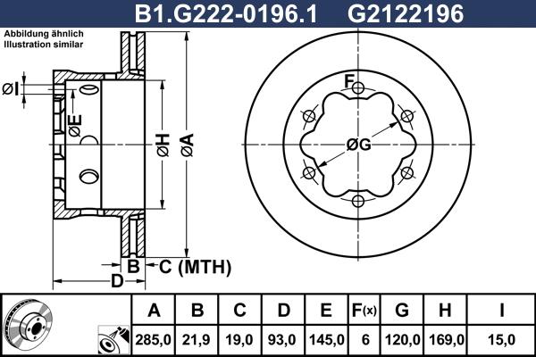 Galfer B1.G222-0196.1 - Гальмівний диск autocars.com.ua