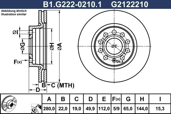 Galfer B1.G222-0210.1 - Гальмівний диск autocars.com.ua