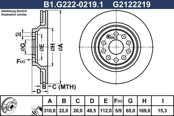 Galfer B1.G222-0219.1 - Тормозной диск avtokuzovplus.com.ua