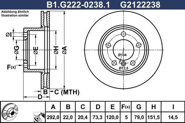 Galfer B1.G222-0238.1 - Гальмівний диск autocars.com.ua