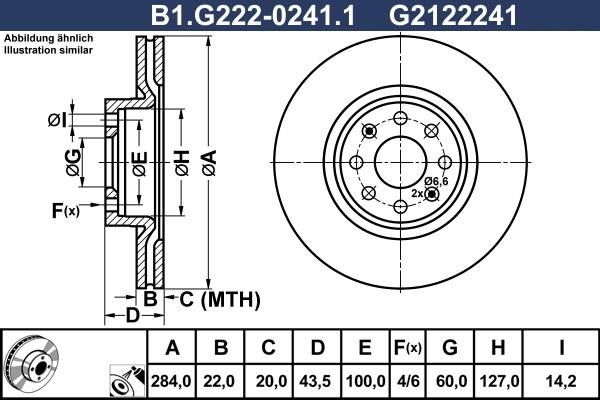 Galfer B1.G222-0241.1 - Гальмівний диск autocars.com.ua