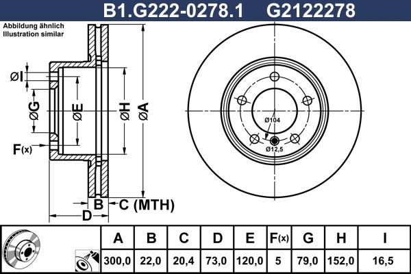 Galfer B1.G222-0278.1 - Тормозной диск avtokuzovplus.com.ua