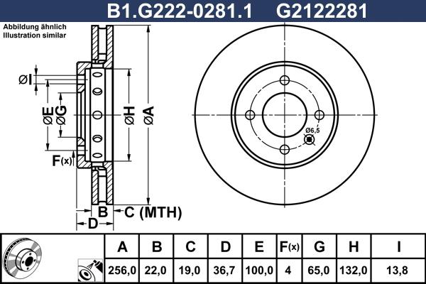 Galfer B1.G222-0281.1 - Тормозной диск avtokuzovplus.com.ua