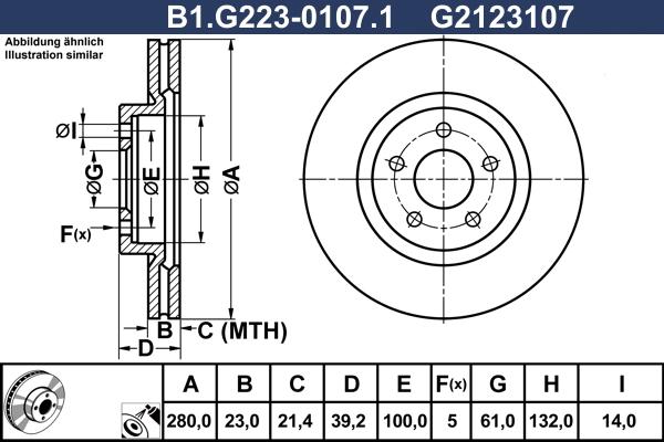 Galfer B1.G223-0107.1 - Тормозной диск autodnr.net