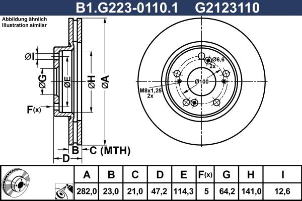 Galfer B1.G223-0110.1 - Тормозной диск autodnr.net