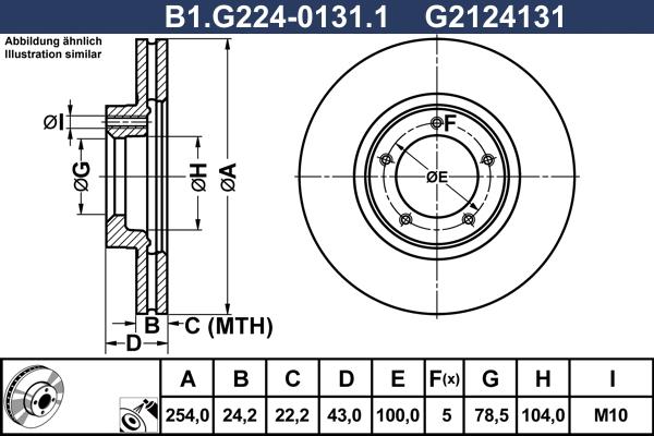 Galfer B1.G224-0131.1 - Гальмівний диск autocars.com.ua